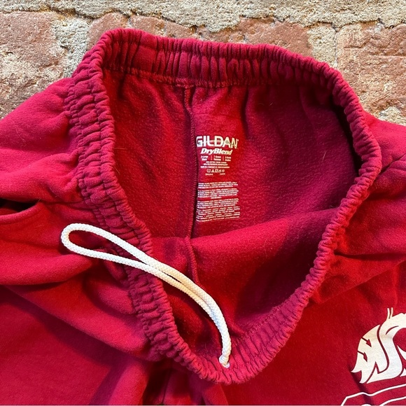 Gildan Men's XL WSU Washington State Cougars Red & white Joggers sweatpants - Picture 7 of 14